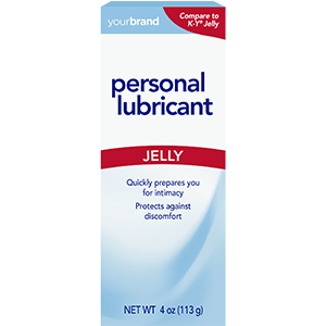 Personal lubricant jelly packaging with quick preparation and protection claims