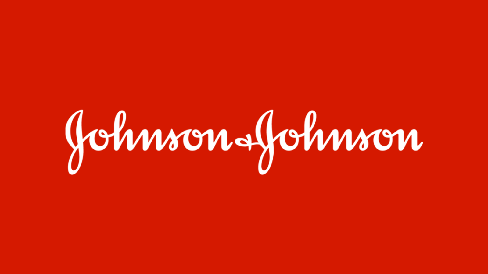 Johnson & Johnson logo on red background representing the pharmaceutical manufacturer