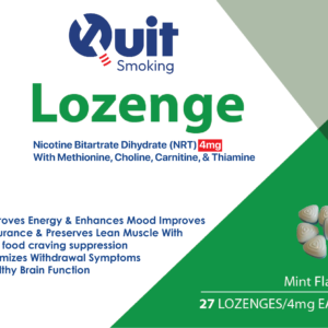Lozenge manufacturer packaging for nicotine cessation products.