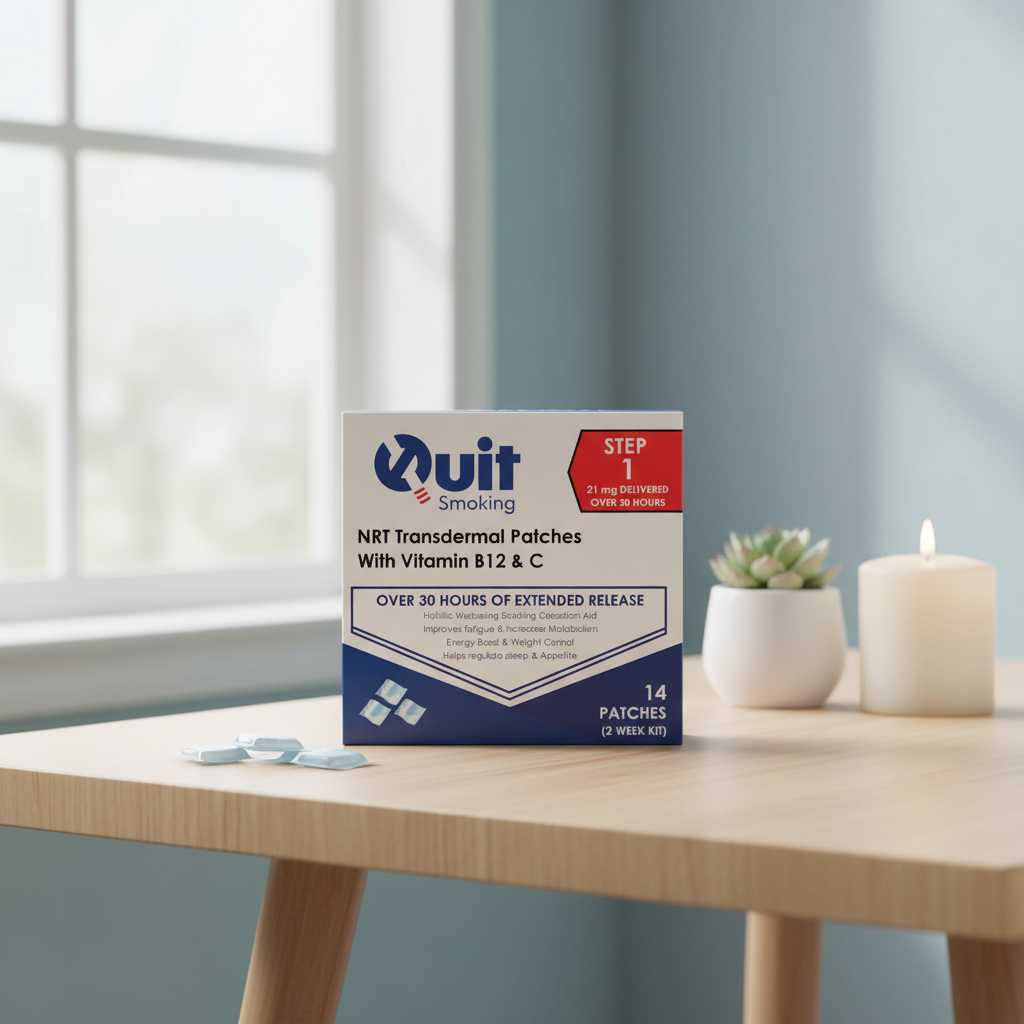 NRT Transdermal Patch With Vitamin B12 and C Energy Booster