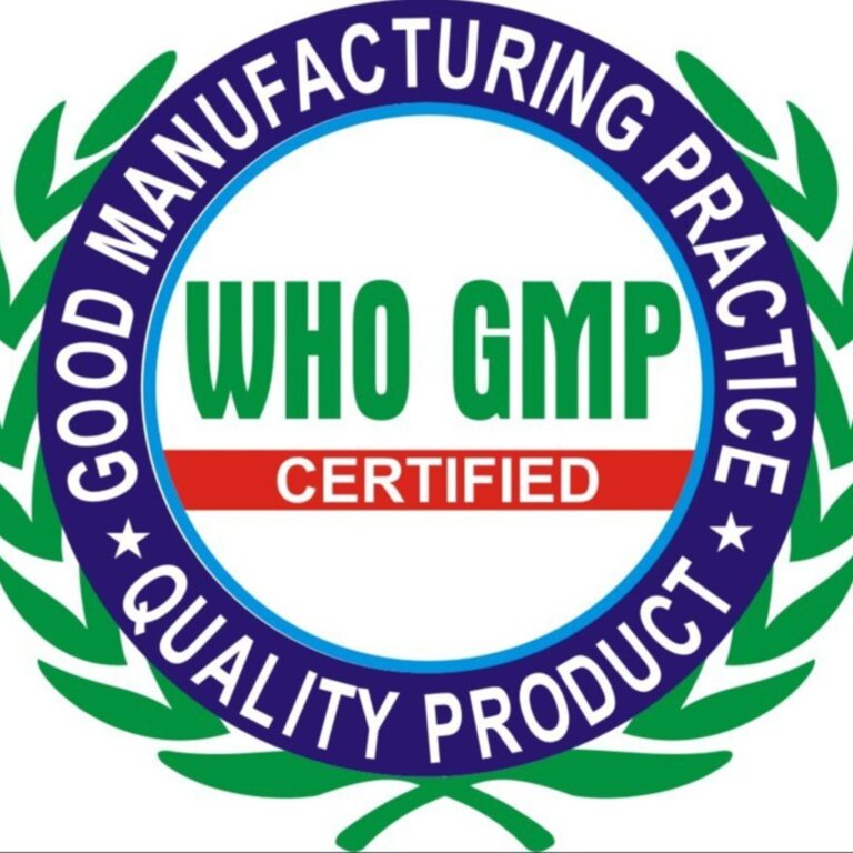 WHO GMP certified good manufacturing practice quality product seal